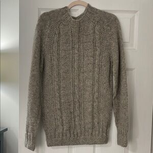 💕NWOT Plain Goods Ct. Cable knit wool men’s sweater